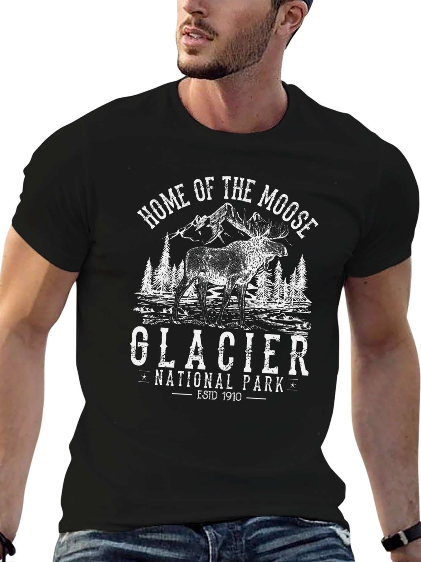 Glacier National Park Moose Graphic Tee
