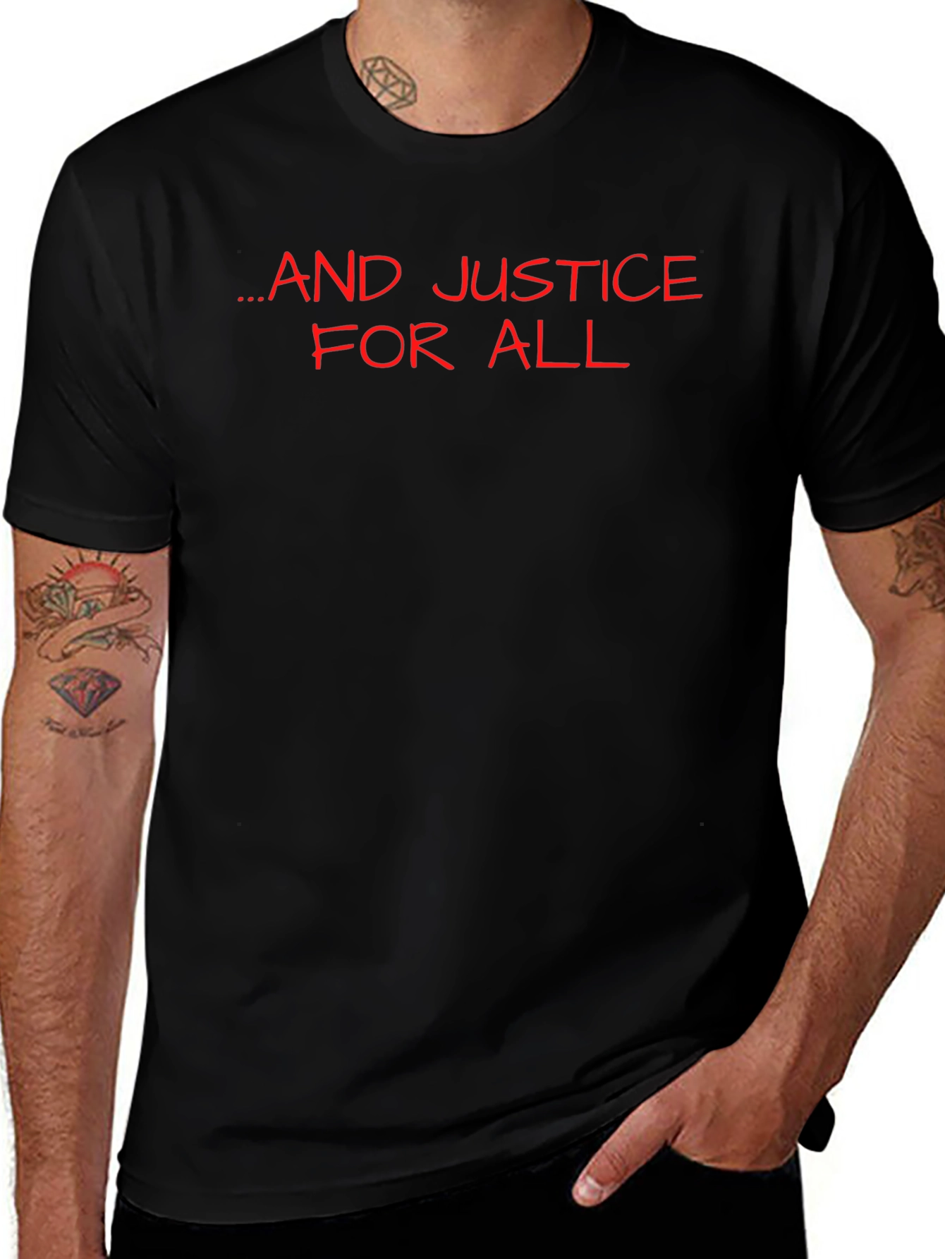 ...And Justice for All Black Graphic Tee