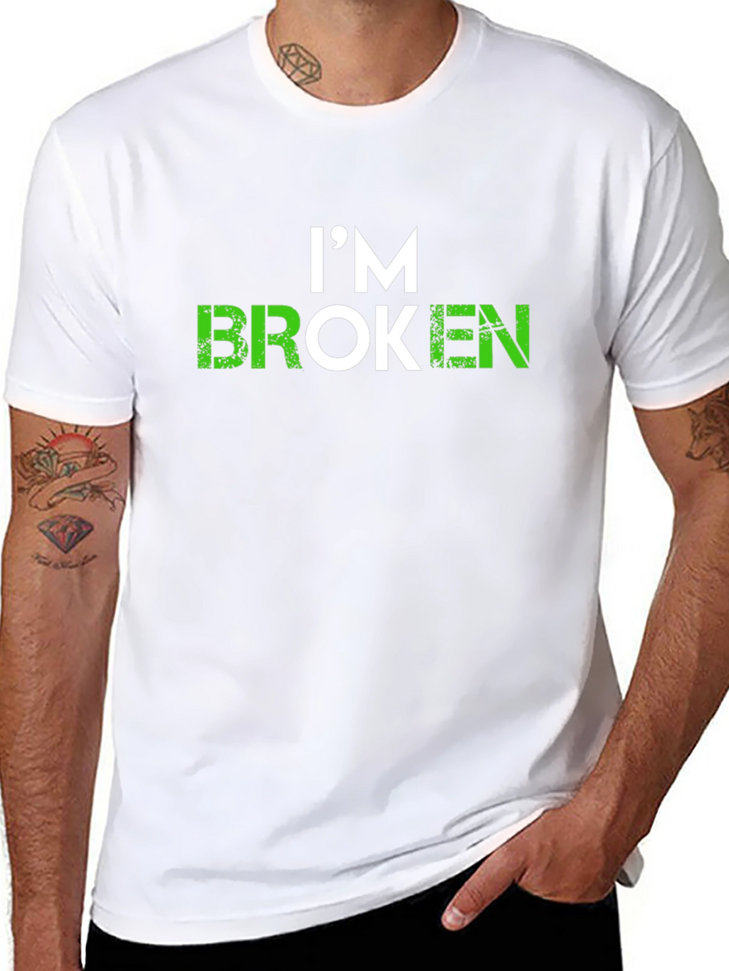 Im Broken Graphic T-Shirt - Soft Black Tee