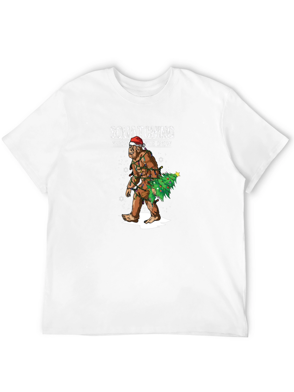 Squatching Through the Snow Christmas T-Shirt
