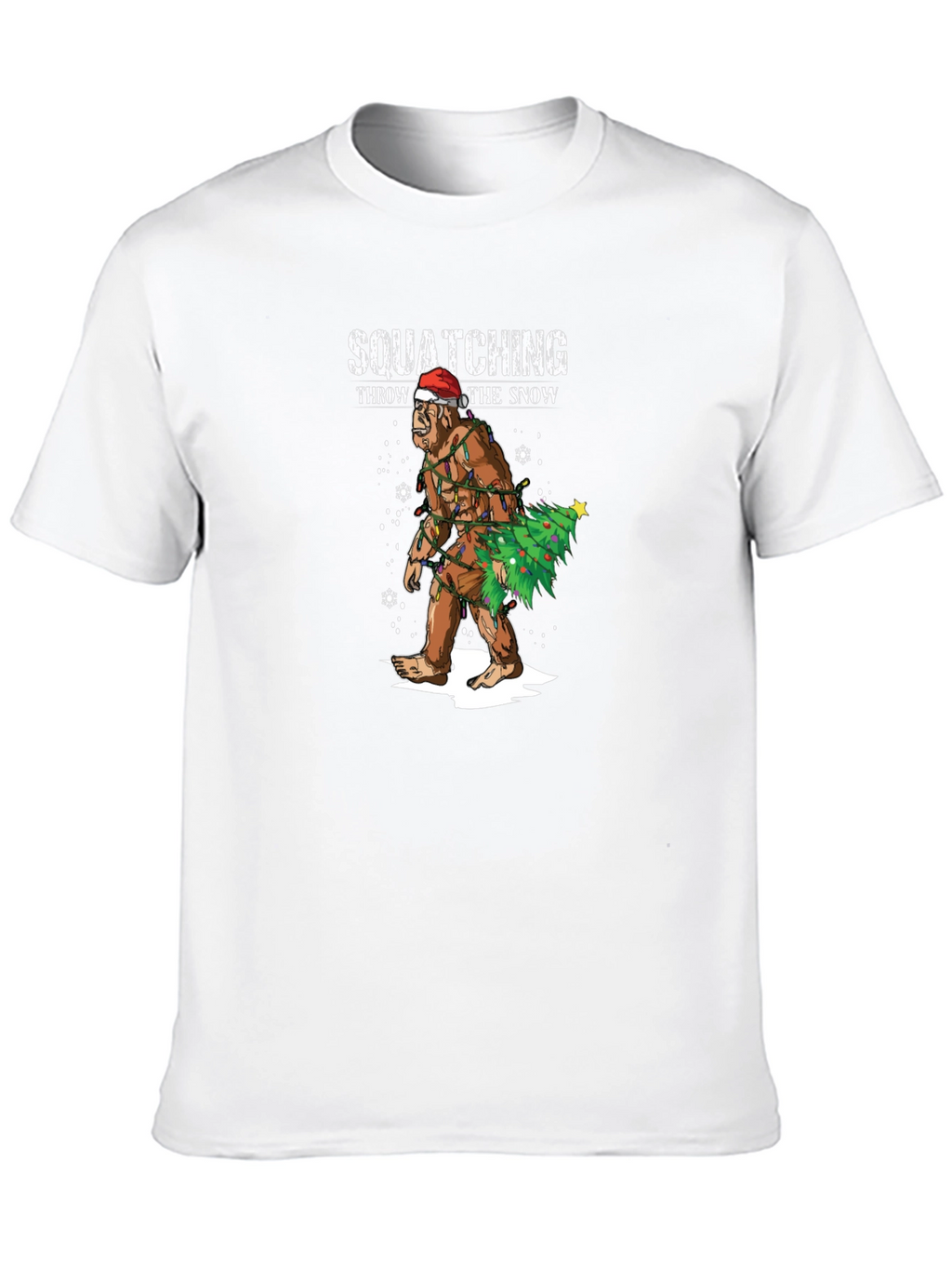 Squatching Through the Snow Christmas T-Shirt