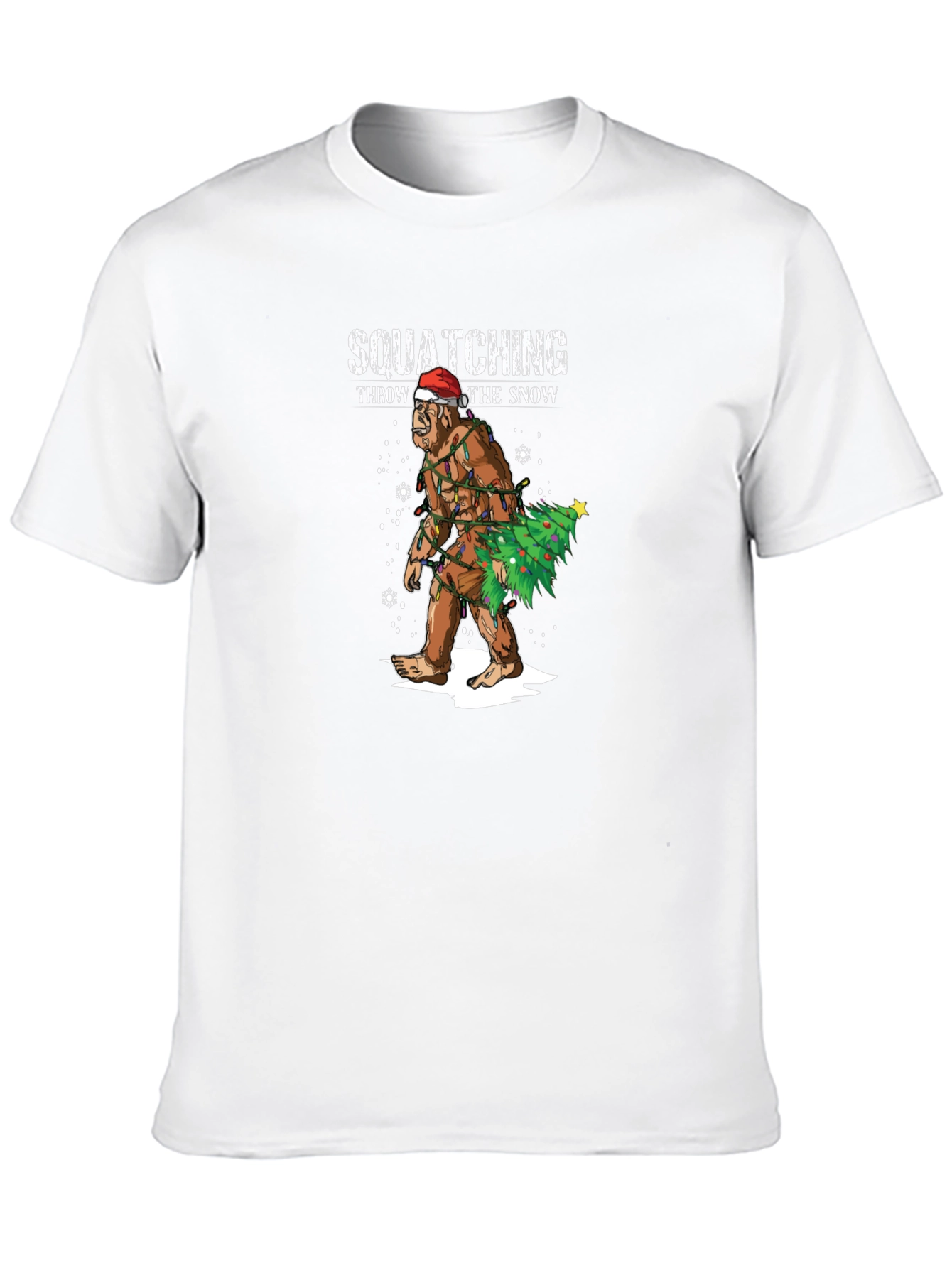 Squatching Through the Snow Christmas T-Shirt
