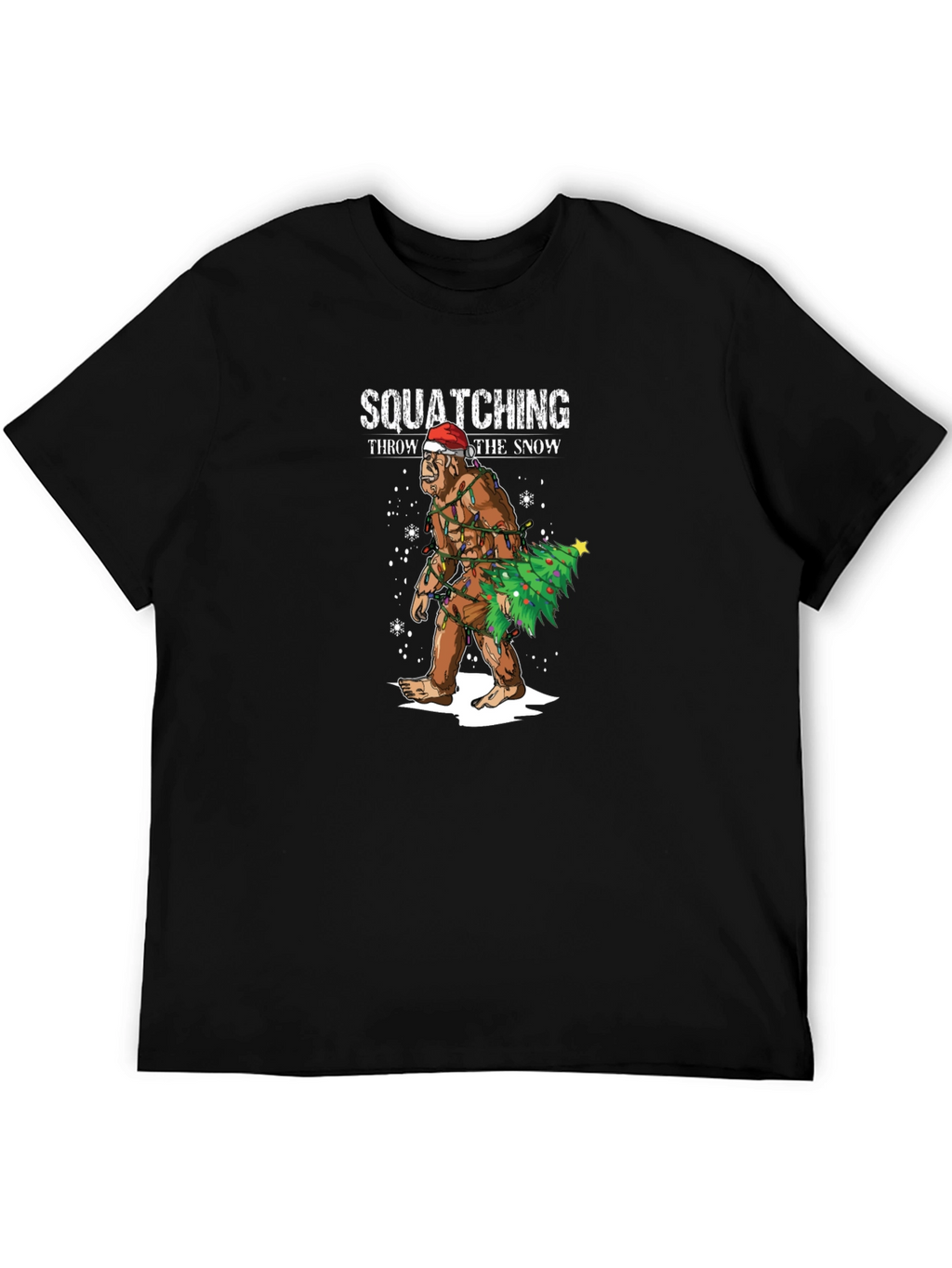Squatching Through the Snow Christmas T-Shirt