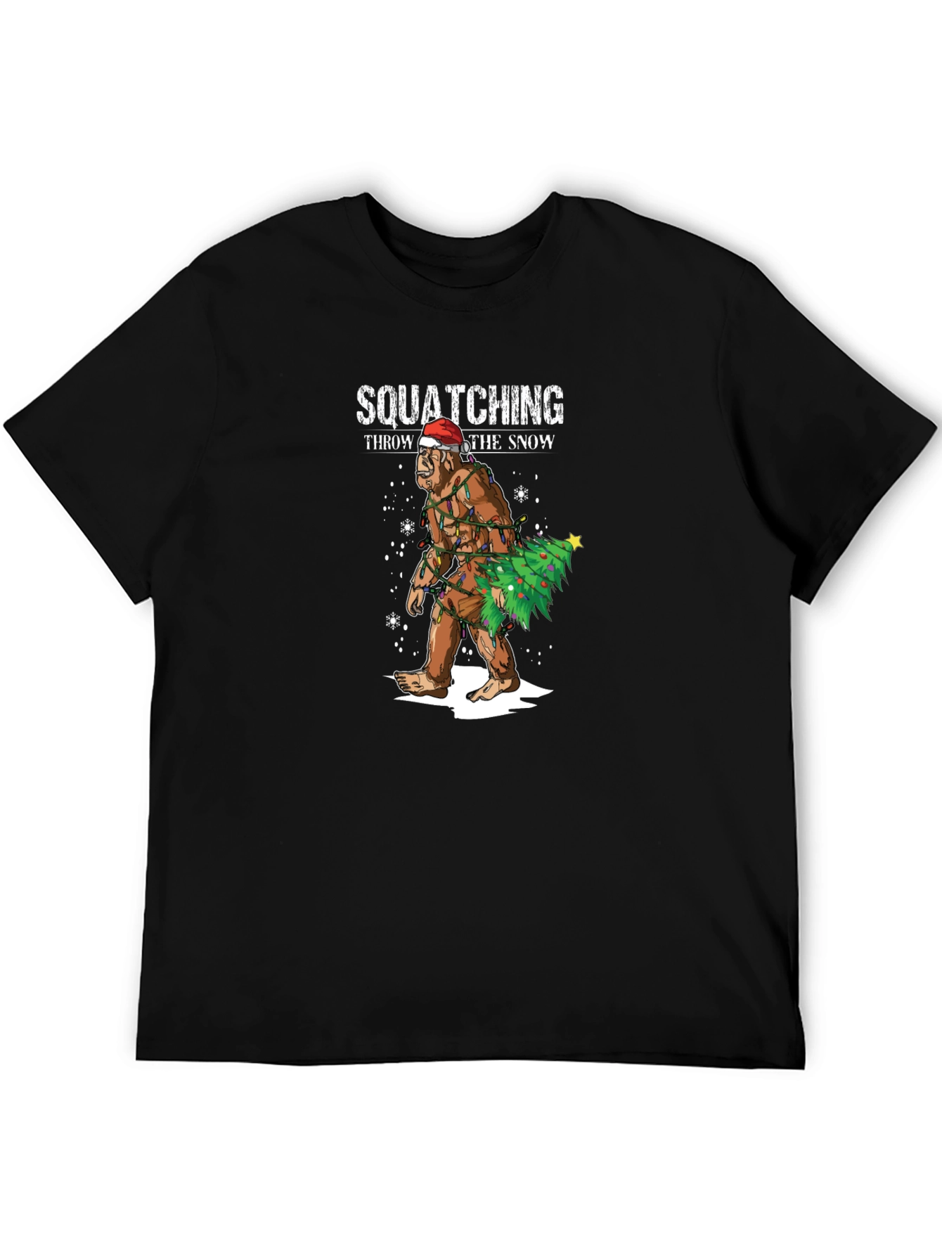 Squatching Through the Snow Christmas T-Shirt