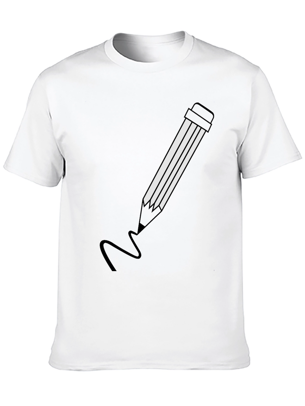Pencil Graphic Black T-Shirt | Modern Casual Tee