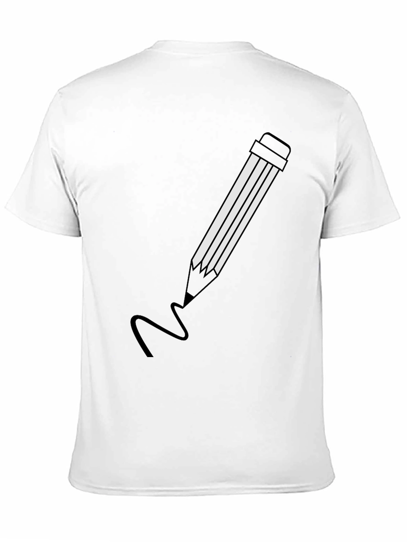 Pencil Graphic Black T-Shirt | Modern Casual Tee