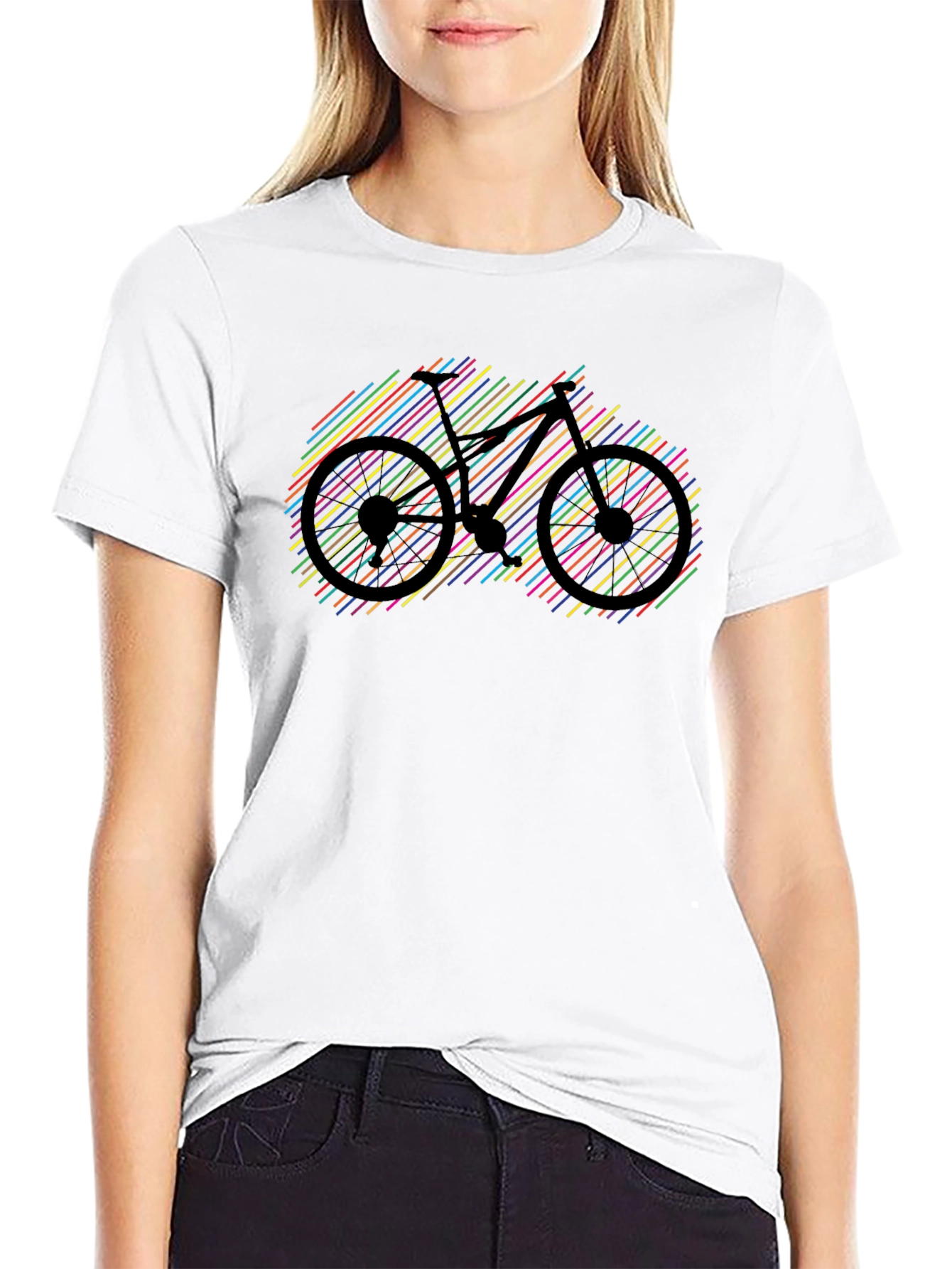 Colorful Bike Graphic T-Shirt