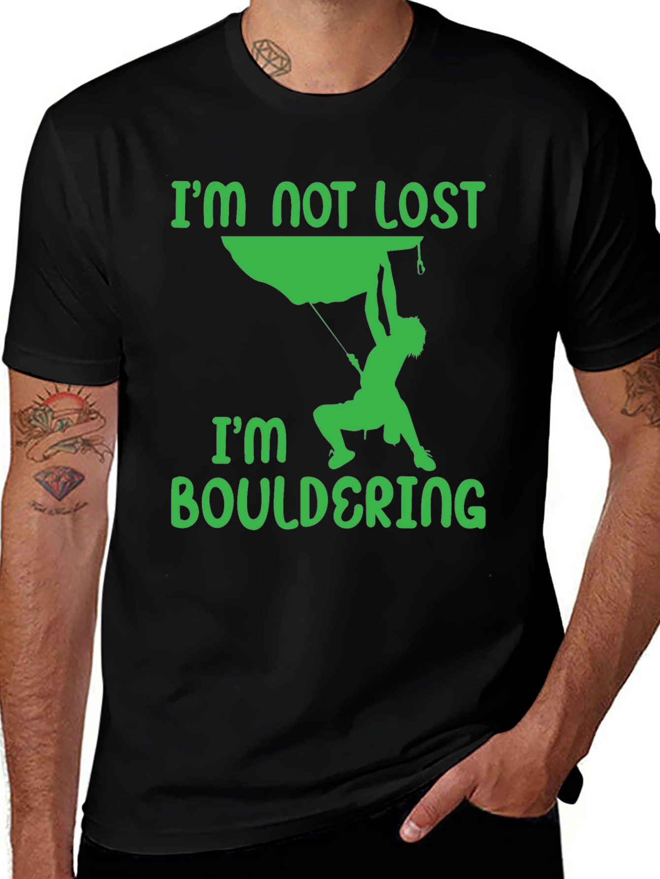Bouldering T-Shirt - Climbers Tee - Im Not Lost