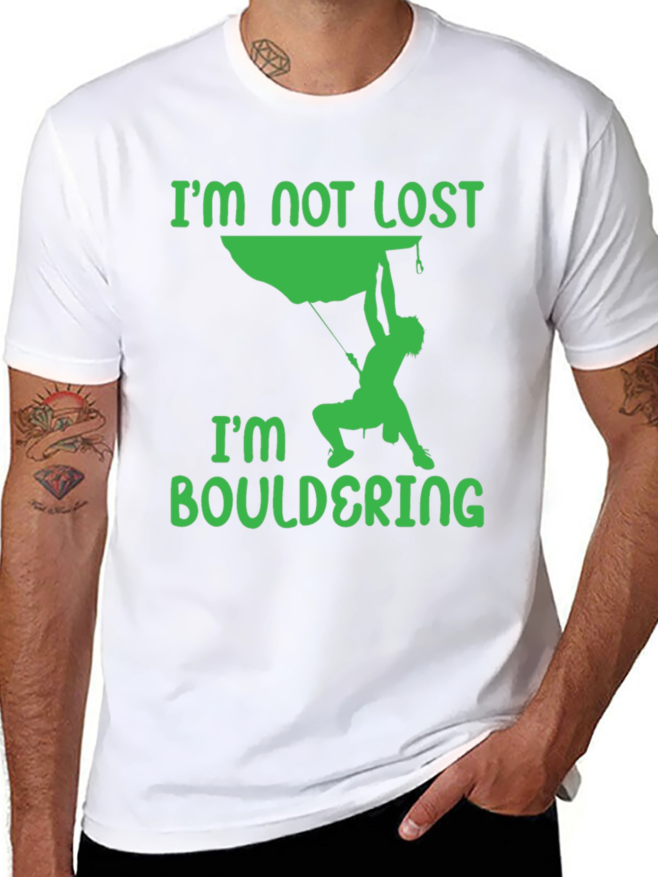 Bouldering T-Shirt - Climbers Tee - Im Not Lost