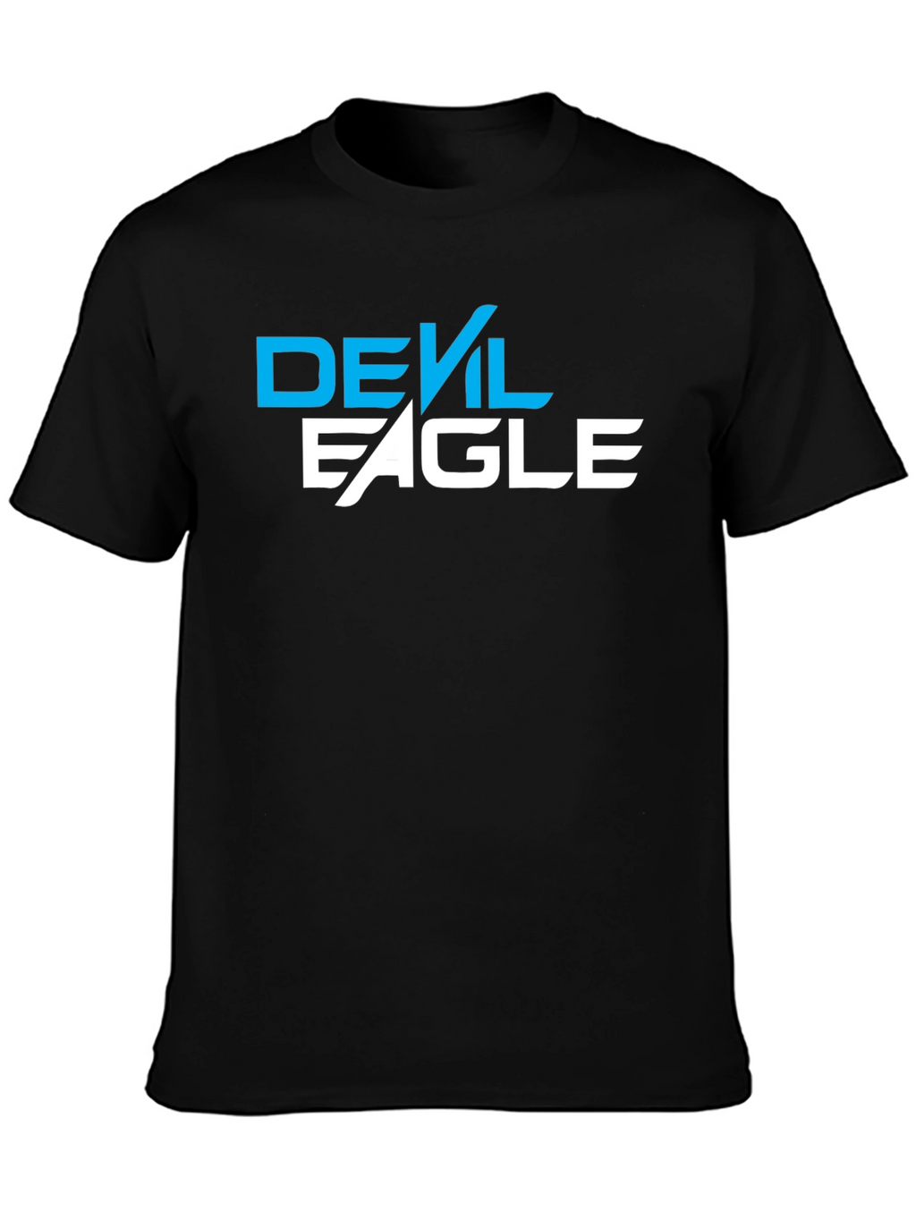 Devil Eagle Graphic Tee - Black Cotton Blend