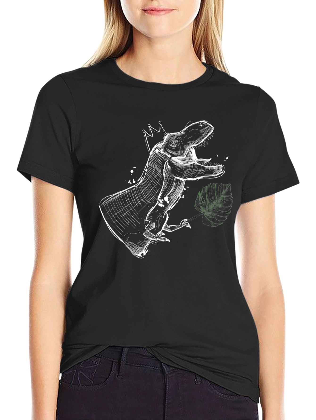 King Dinosaur Graphic Black Tee