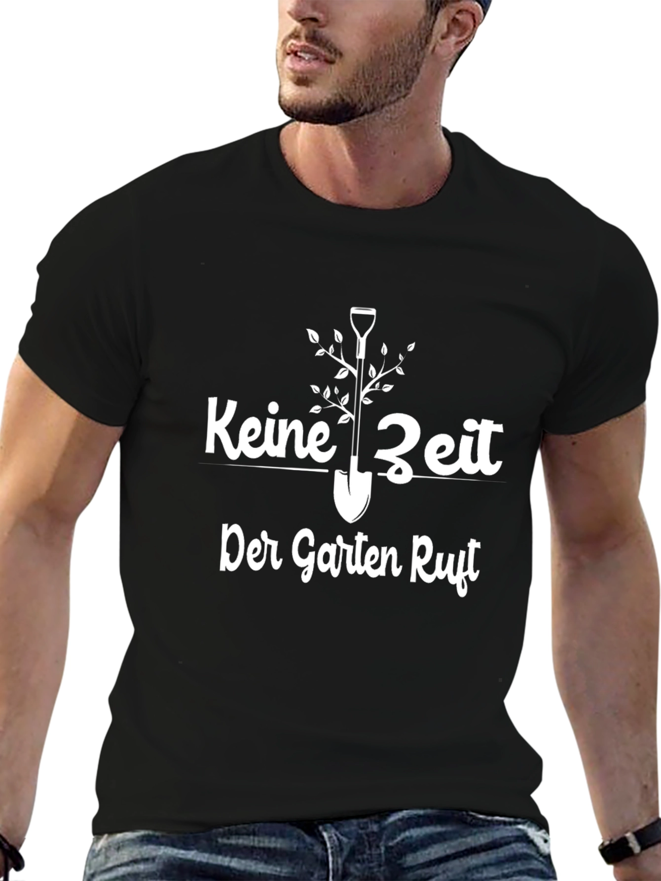 Gardening T-Shirt - Keine Zeit Der Garten Ruft Black Tee