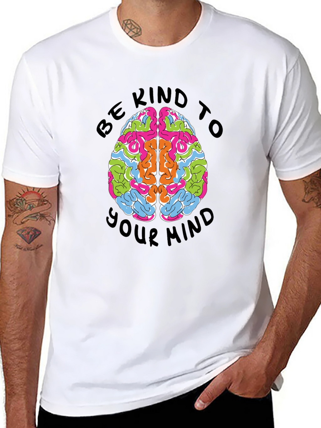 Kind Mind T-Shirt Brain Graphic Tee