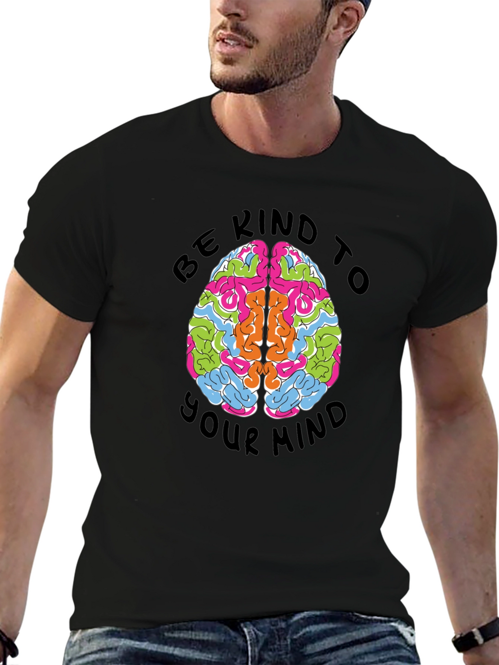 Kind Mind T-Shirt Brain Graphic Tee