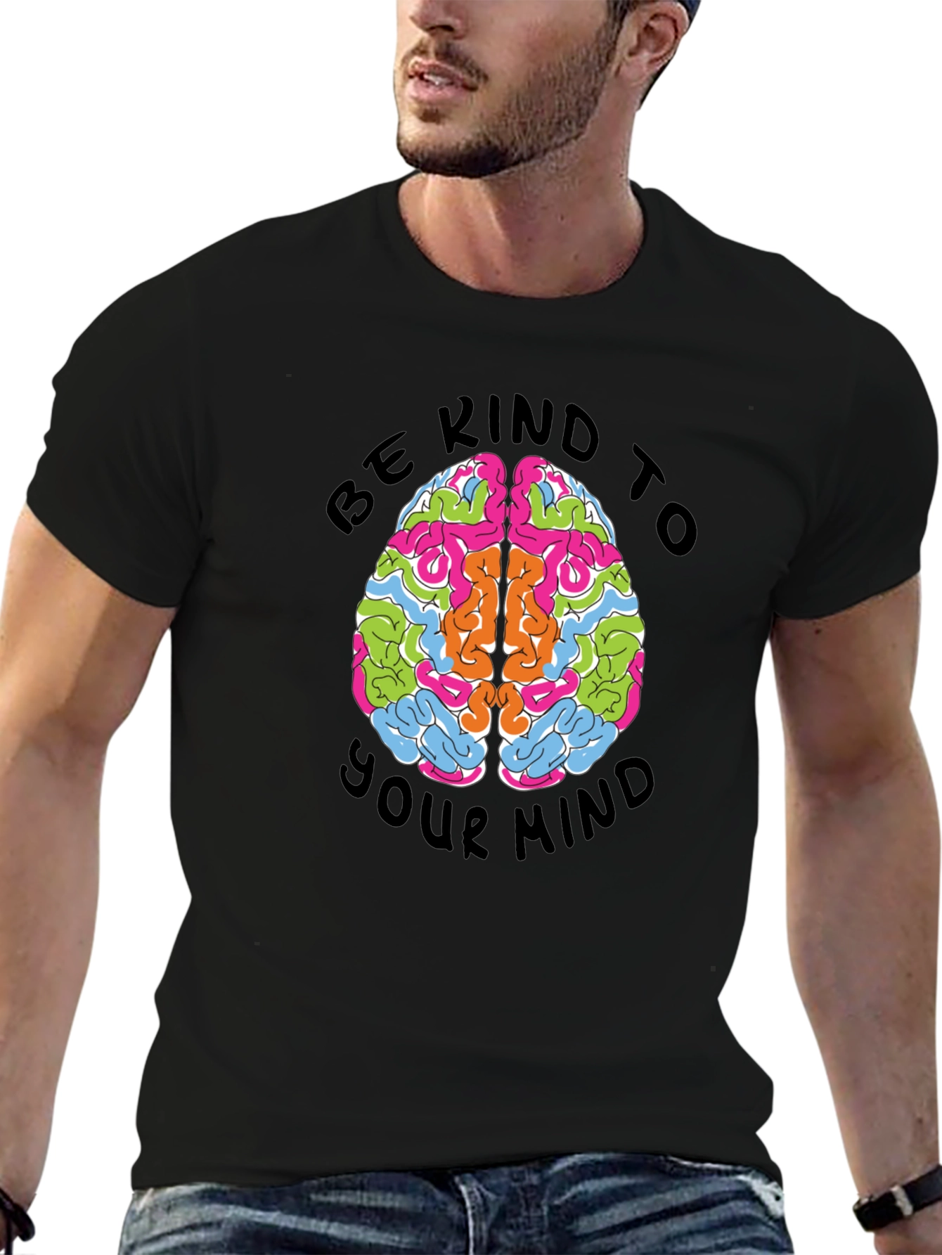 Kind Mind T-Shirt Brain Graphic Tee