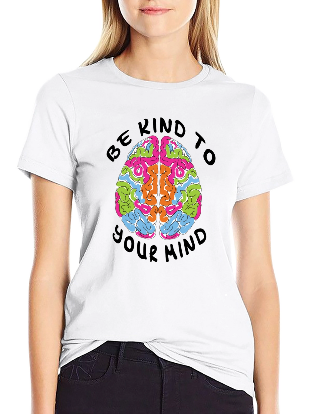 Kind Mind T-Shirt Brain Graphic Tee