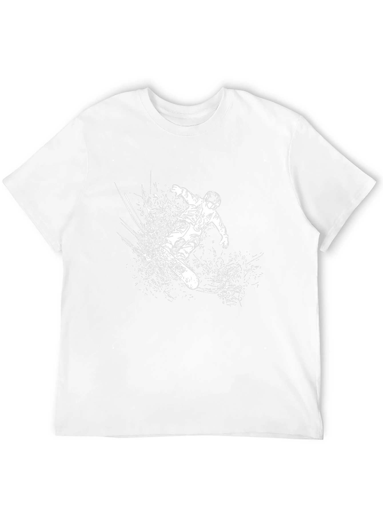 Snowboarder Graphic Tee - Black Cotton Casual T-Shirt