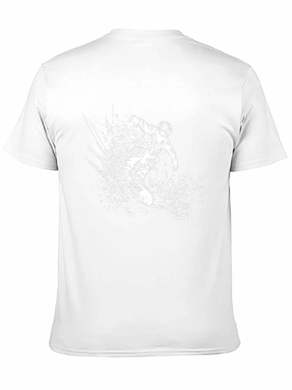 Snowboarder Graphic Tee - Black Cotton Casual T-Shirt
