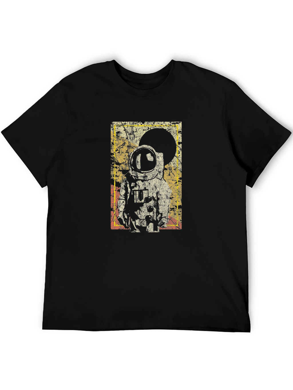 Retro Astronaut Graphic Black T-Shirt