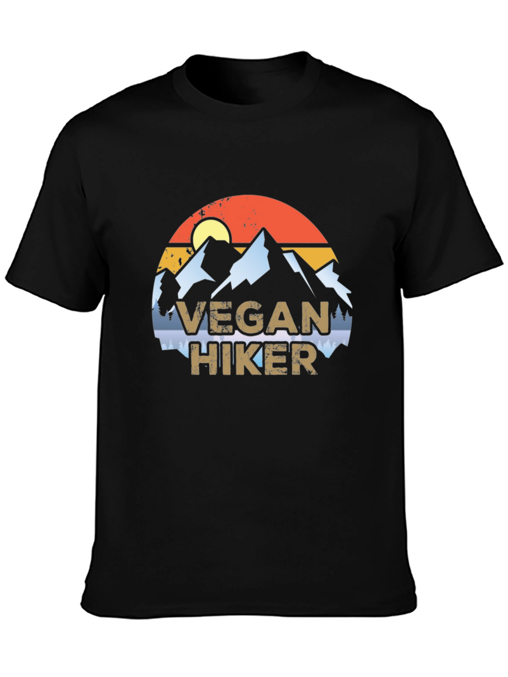 Vegan Hiker Graphic Tee - Mountain Adventure T-Shirt