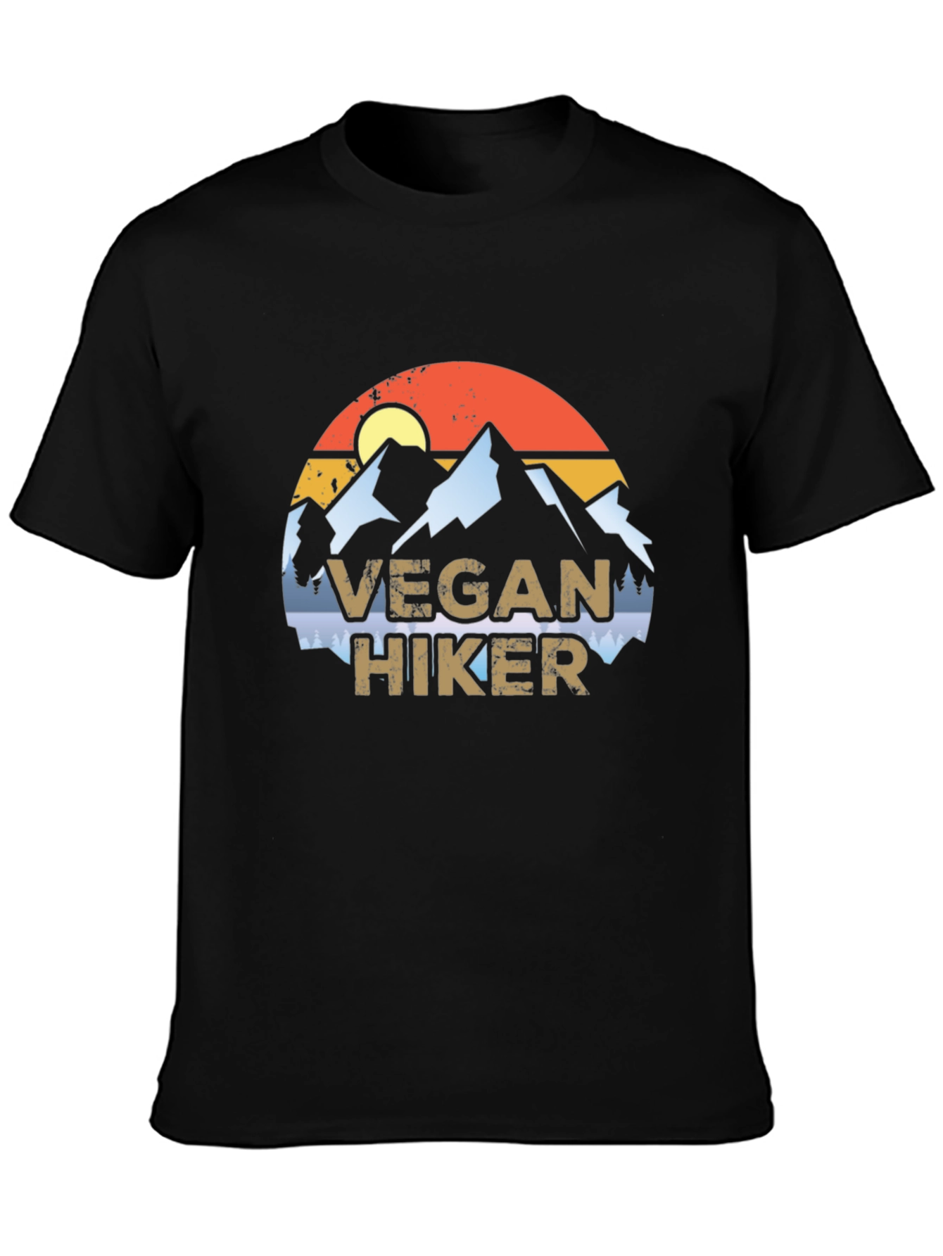 Vegan Hiker Graphic Tee - Mountain Adventure T-Shirt