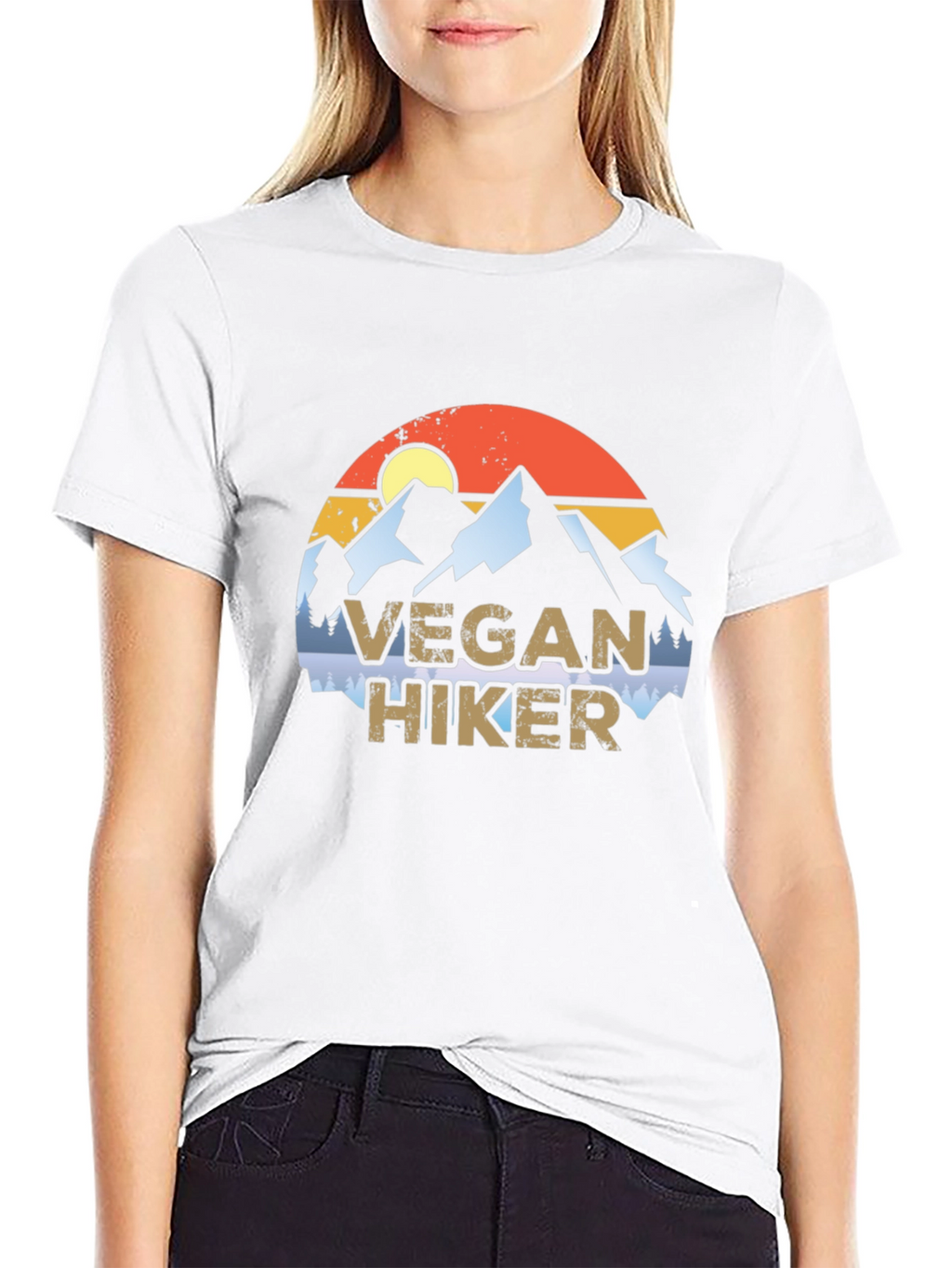 Vegan Hiker Graphic Tee - Mountain Adventure T-Shirt