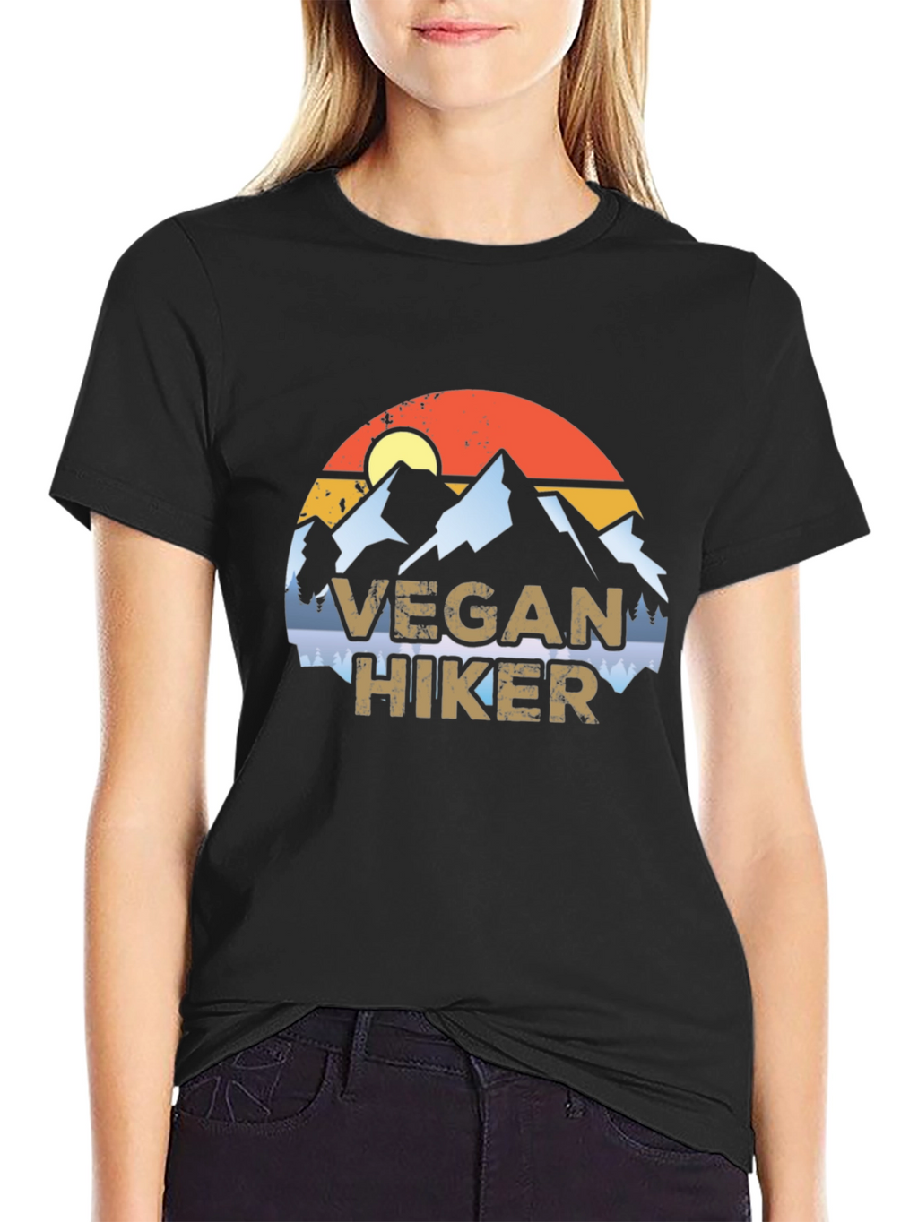 Vegan Hiker Graphic Tee - Mountain Adventure T-Shirt