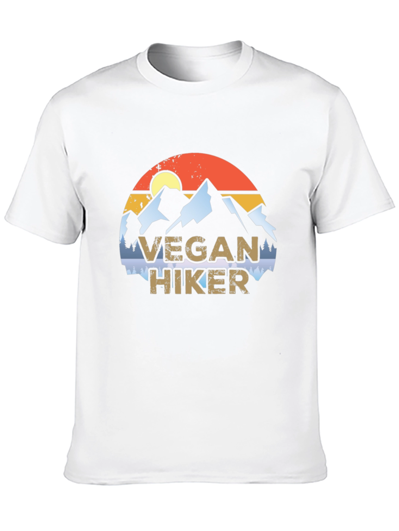 Vegan Hiker Graphic Tee - Mountain Adventure T-Shirt