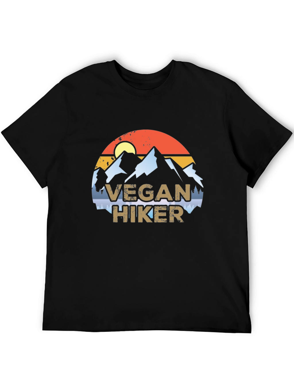 Vegan Hiker Graphic Tee - Mountain Adventure T-Shirt