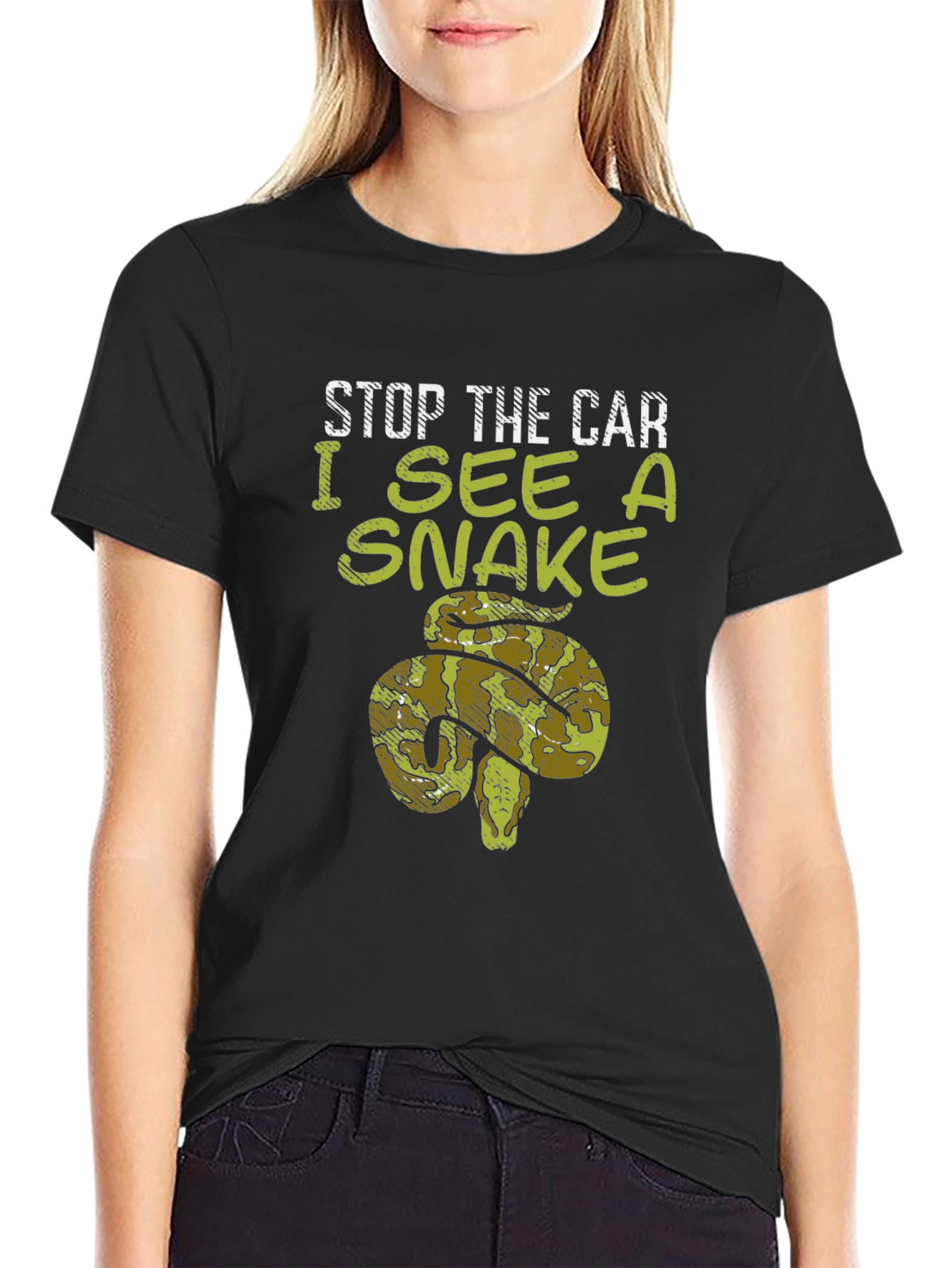 Stop The Car Snake T-Shirt Funny Graphic Tee