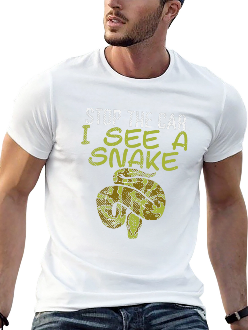 Stop The Car Snake T-Shirt Funny Graphic Tee