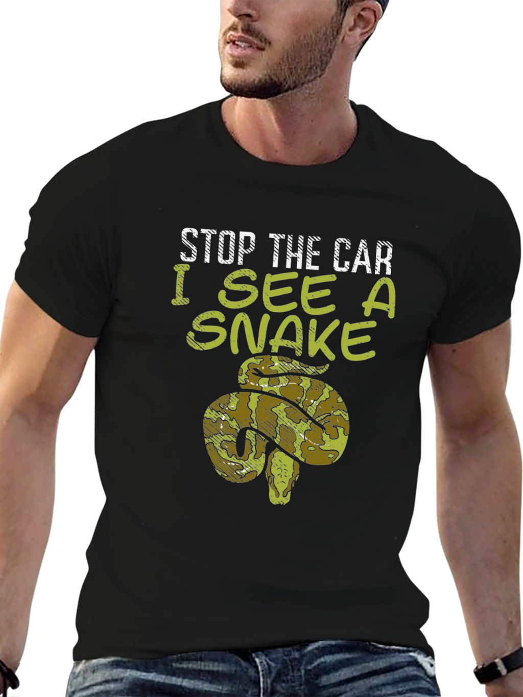 Stop The Car Snake T-Shirt Funny Graphic Tee