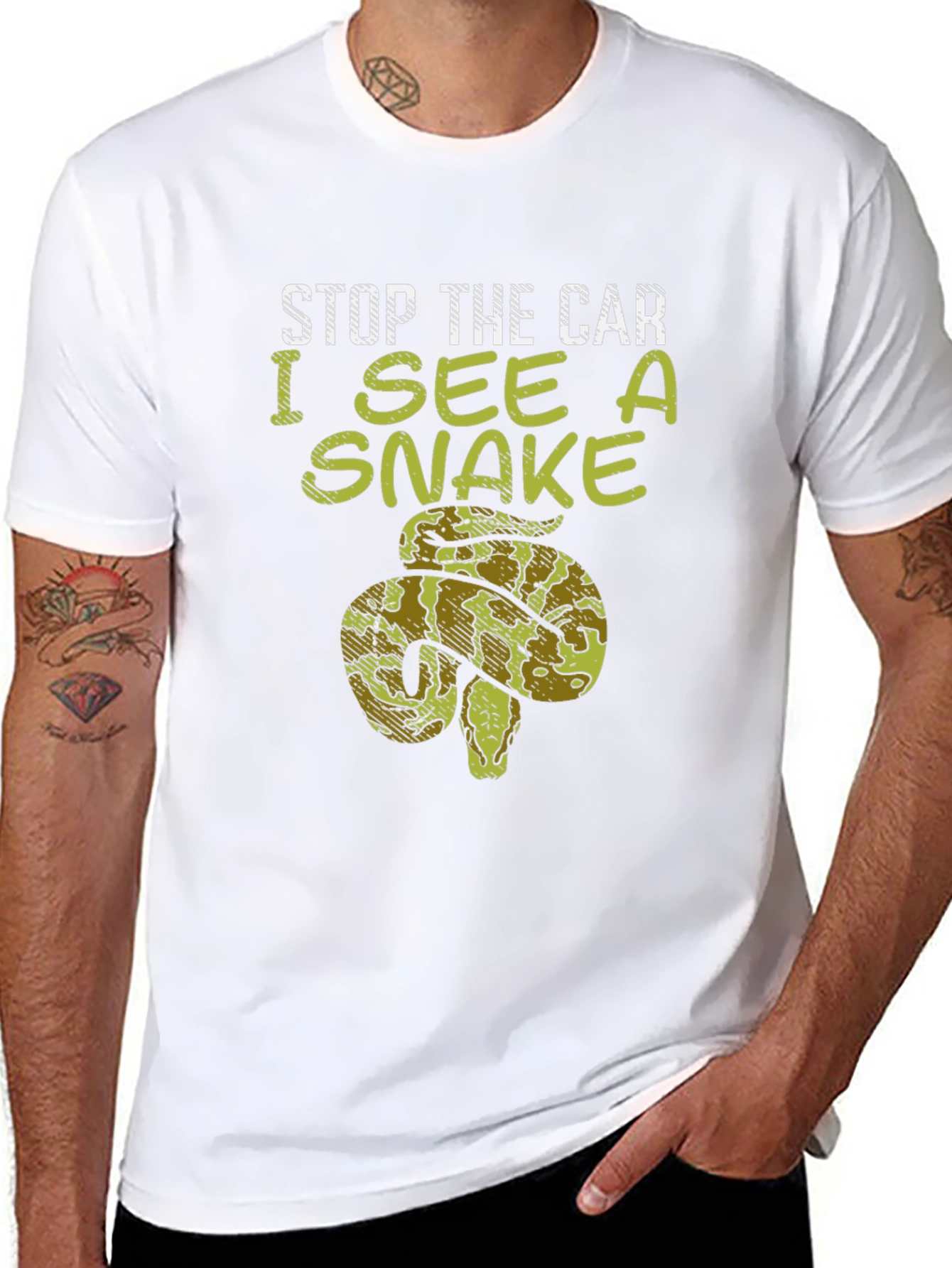 Stop The Car Snake T-Shirt Funny Graphic Tee