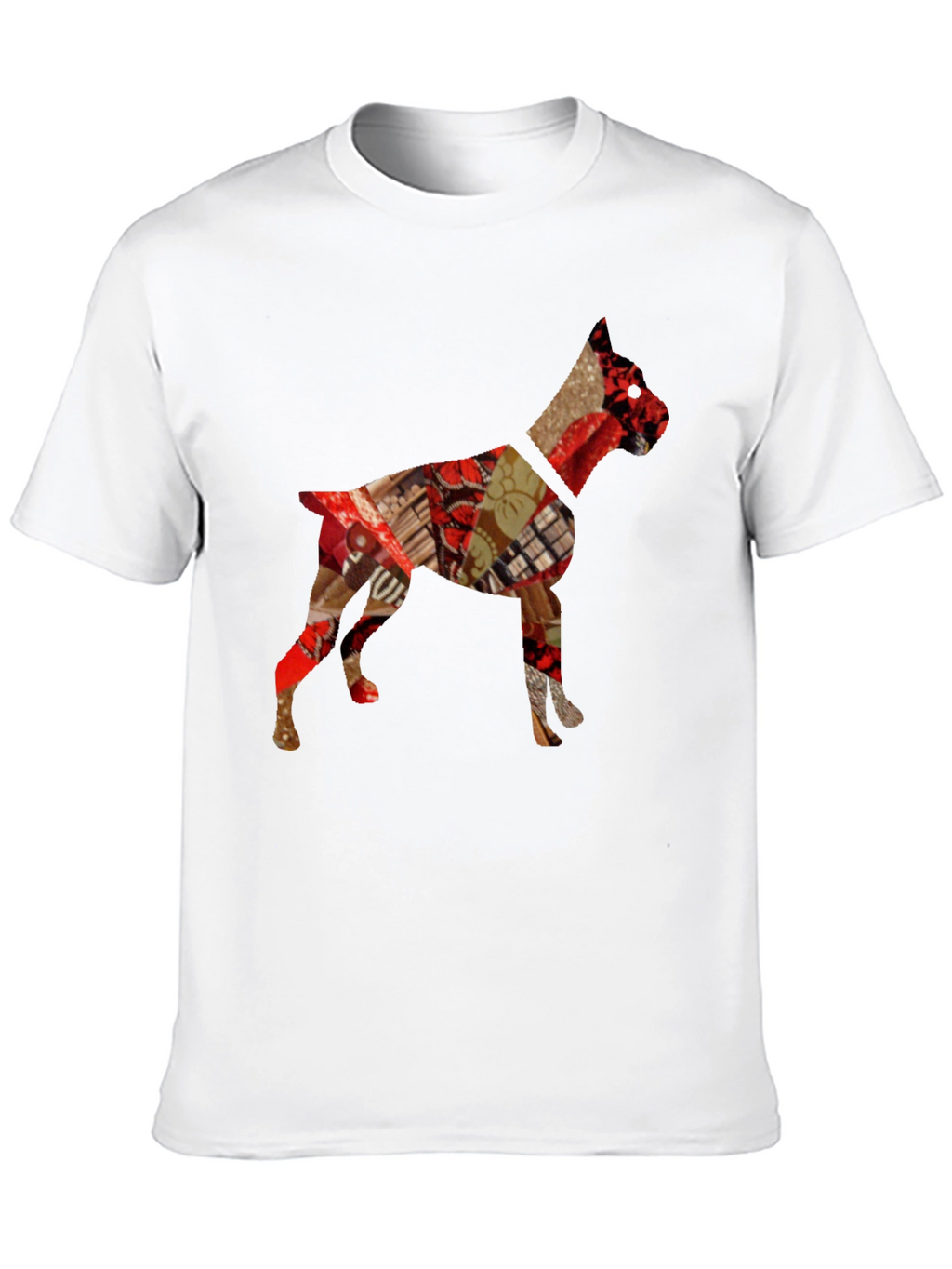 Dog Patchwork Mens Tee - Stylish Canine Design
