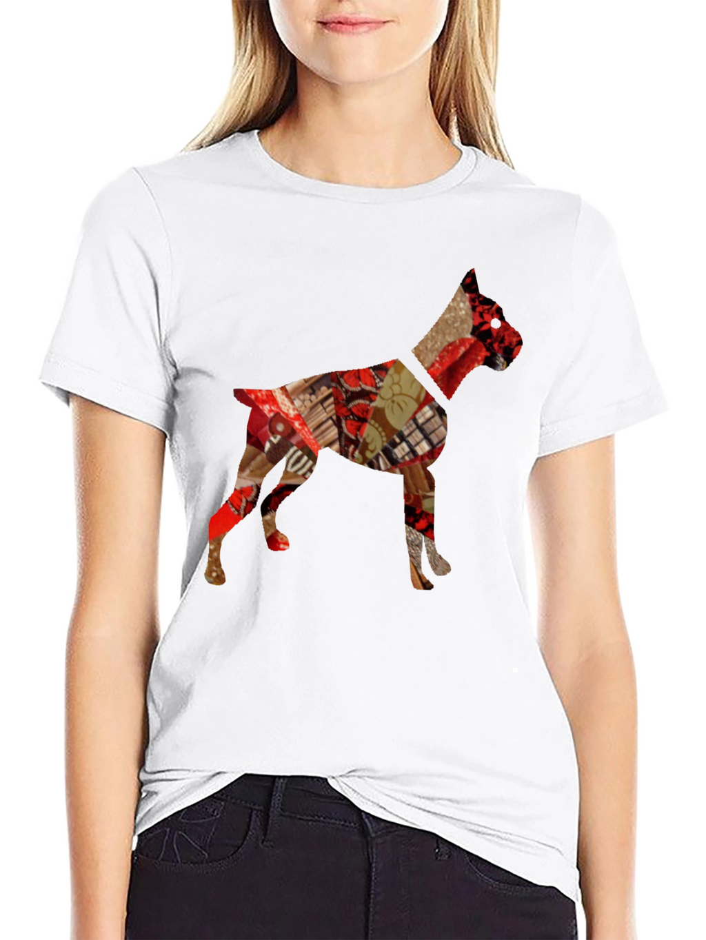 Dog Patchwork Mens Tee - Stylish Canine Design