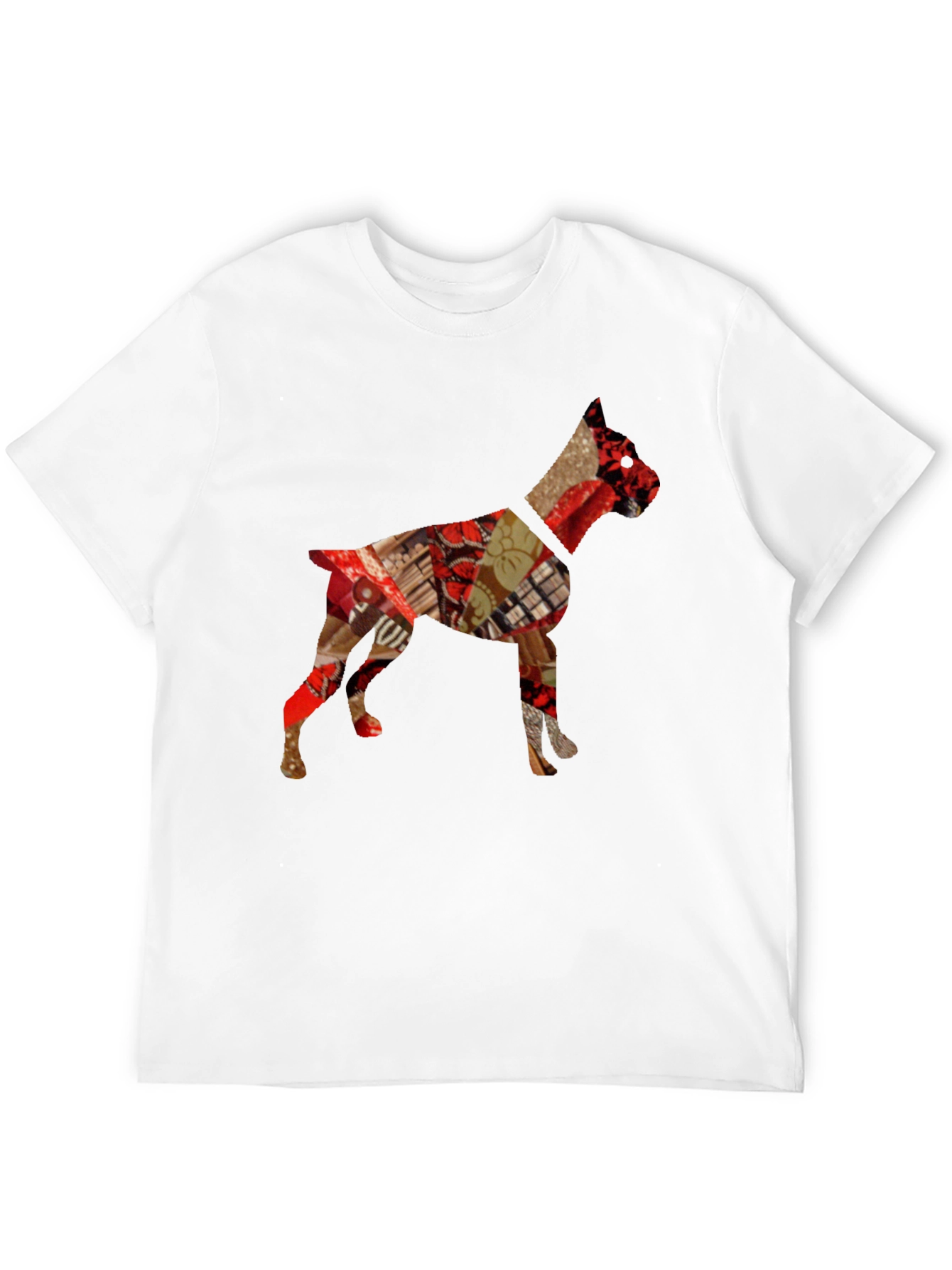 Dog Patchwork Mens Tee - Stylish Canine Design