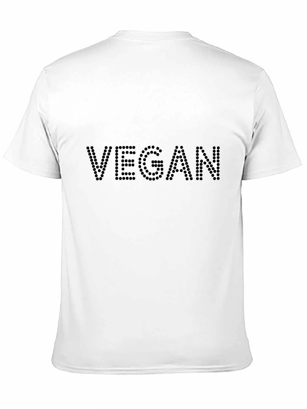 Vegan Black T-Shirt - Dotted Lettering
