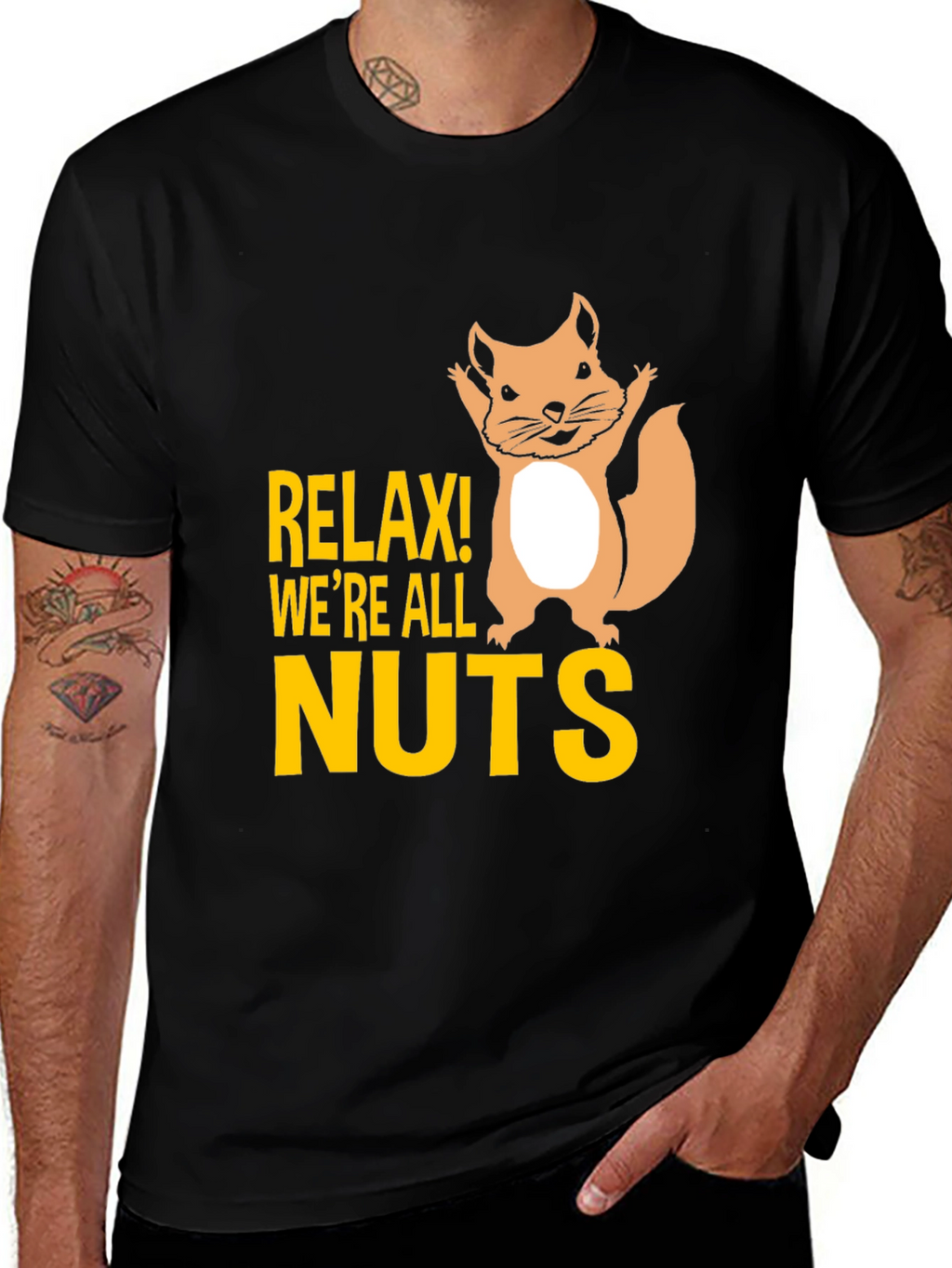 Relax Were All Nuts Graphic T-Shirt