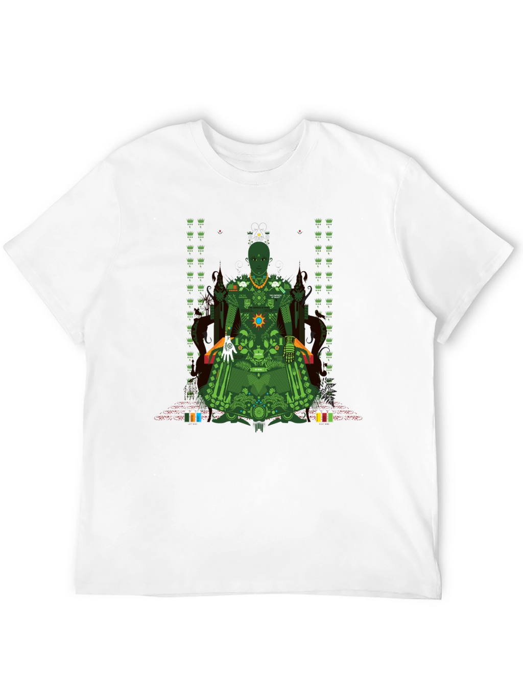 Unique Graphic T-Shirt - Green Print