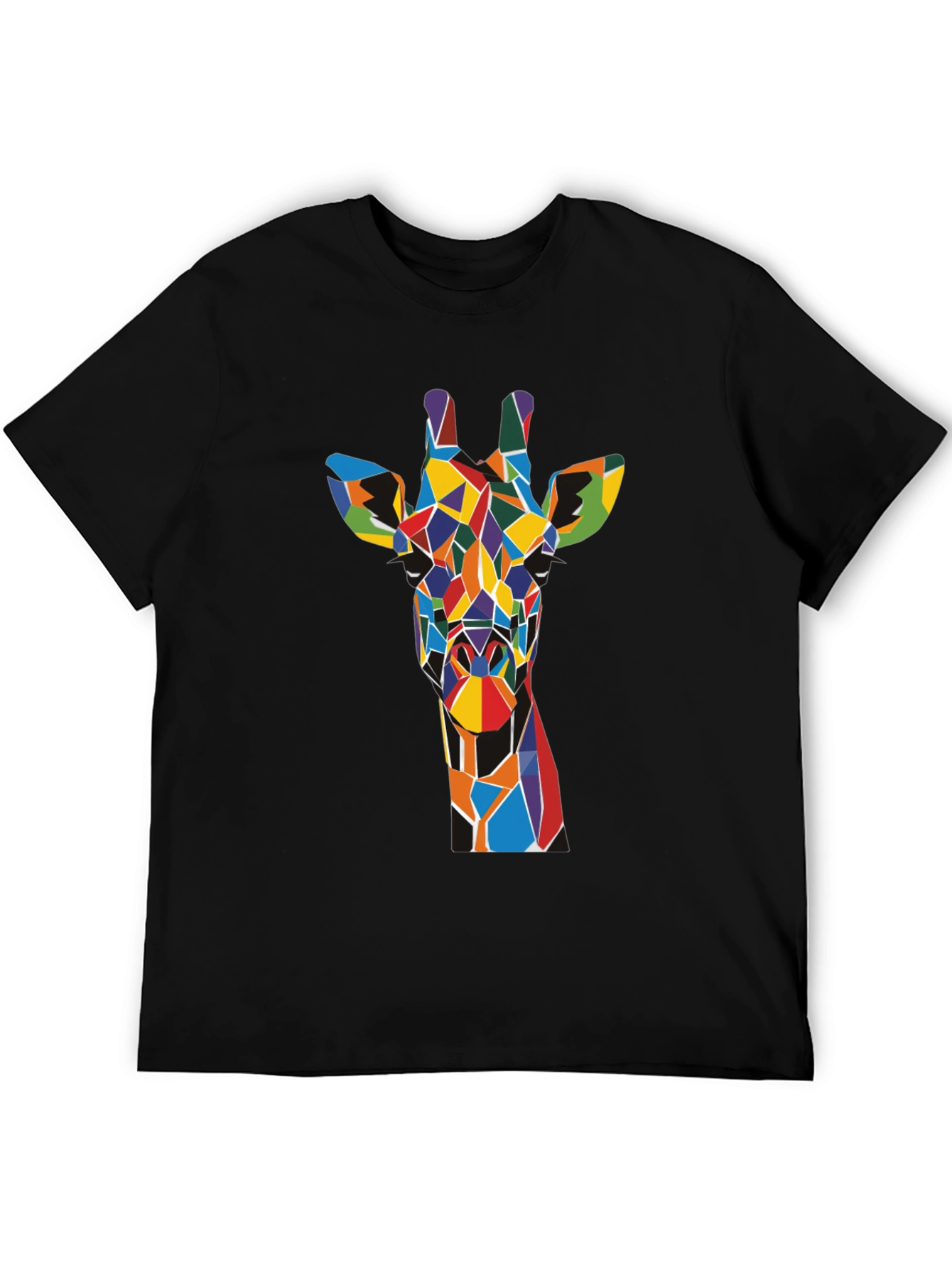 Geometric Giraffe T-Shirt - Colorful Art Tee