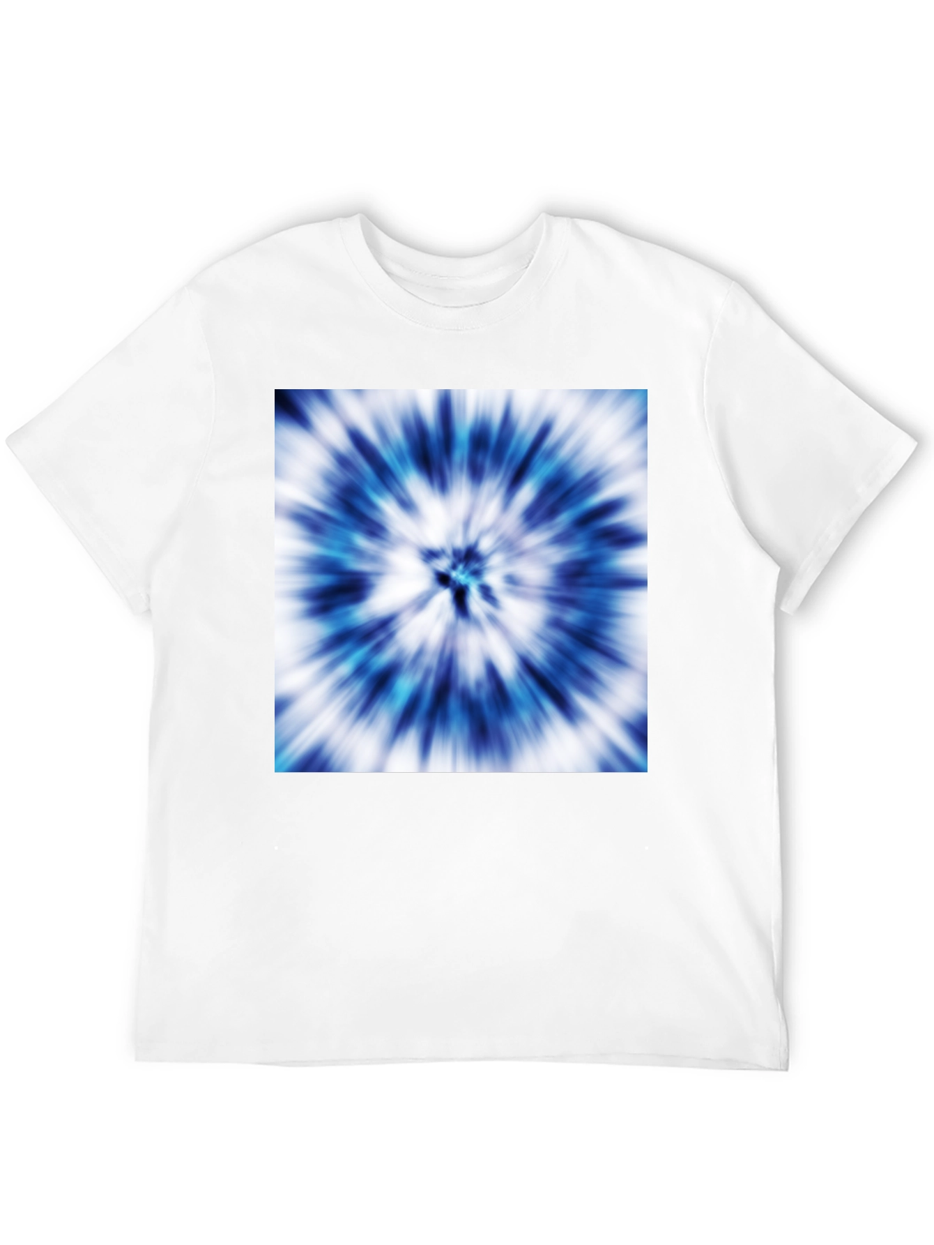 Blue Tie-Dye Graphic Tee - Stylish Casual Wear