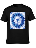 Blue Tie-Dye Graphic Tee - Stylish Casual Wear