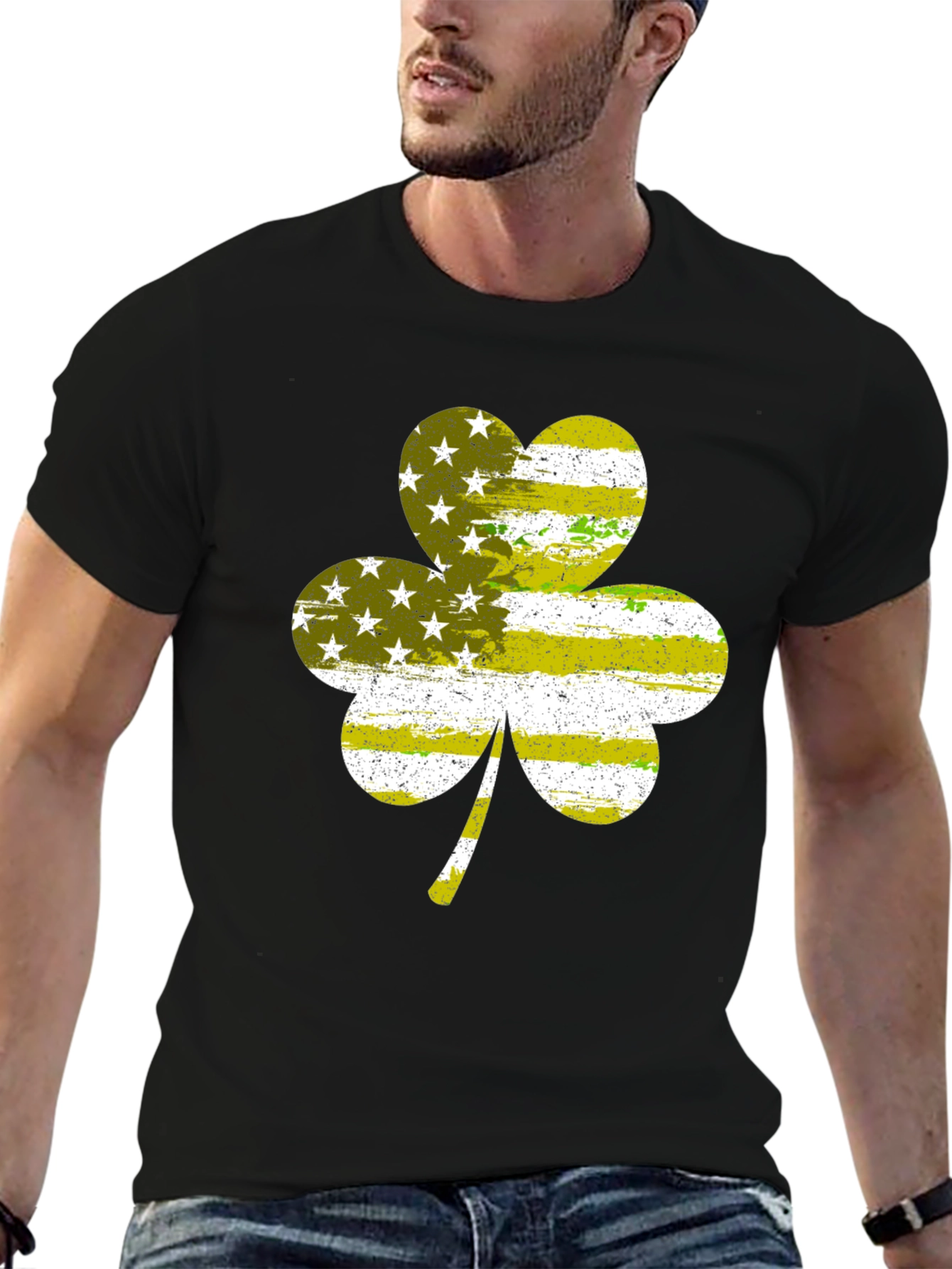 Shamrock American Flag T-Shirt - Irish Pride
