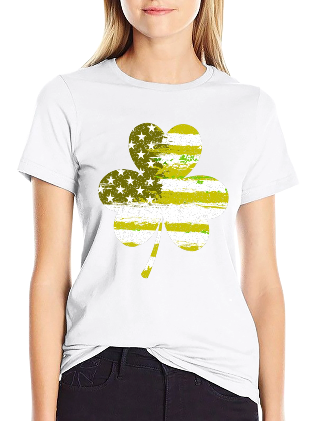 Shamrock American Flag T-Shirt - Irish Pride