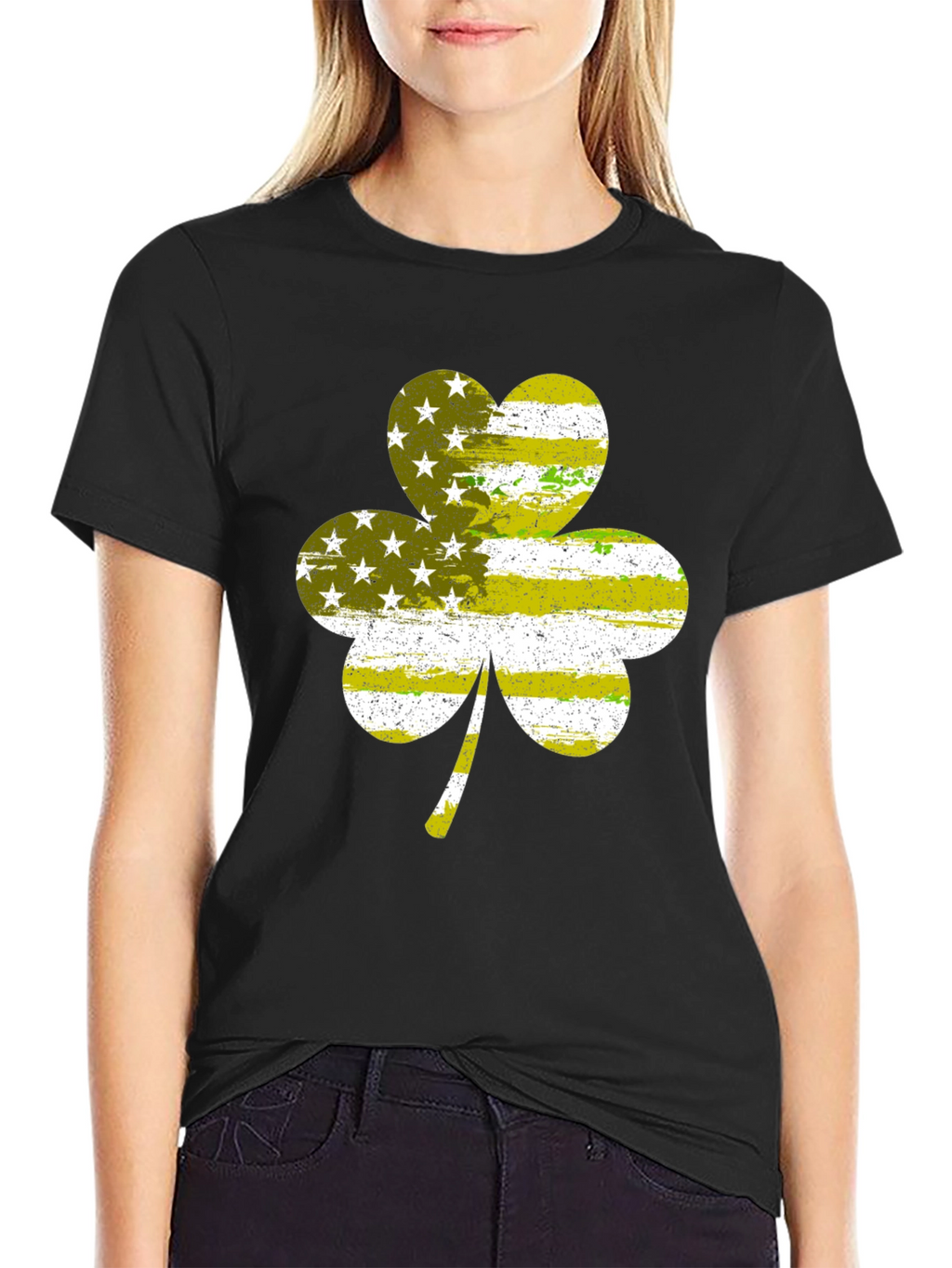 Shamrock American Flag T-Shirt - Irish Pride
