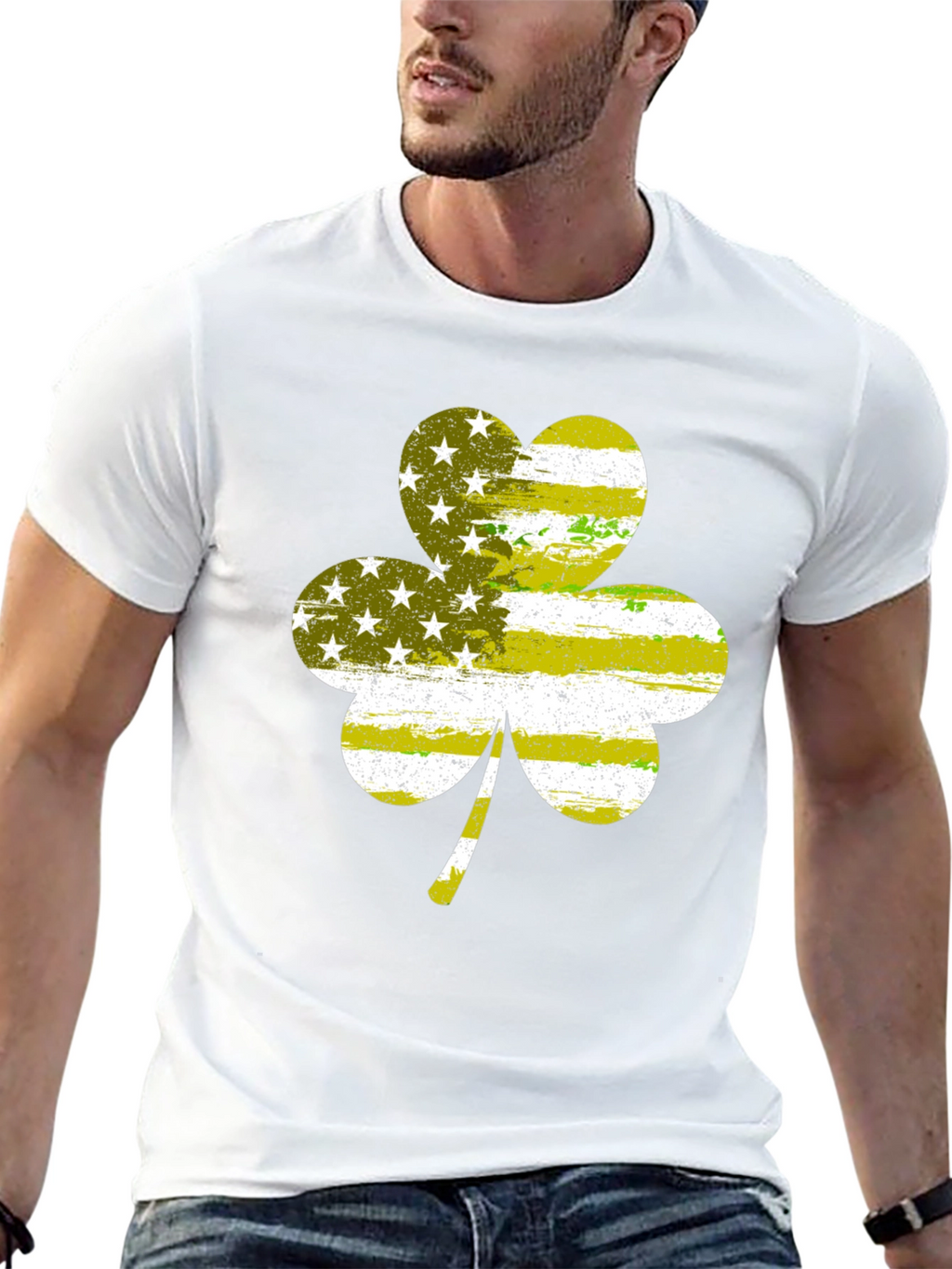 Shamrock American Flag T-Shirt - Irish Pride