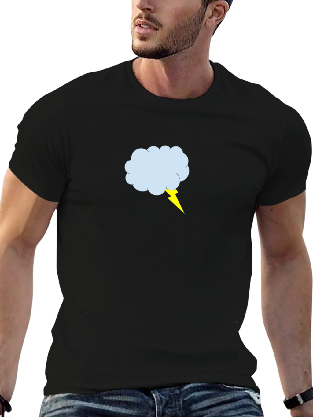 Cloud & Lightning Graphic Tee - Stylish Comfort