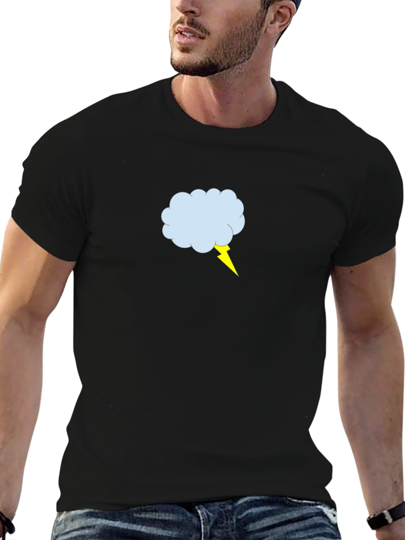 Cloud & Lightning Graphic Tee - Stylish Comfort