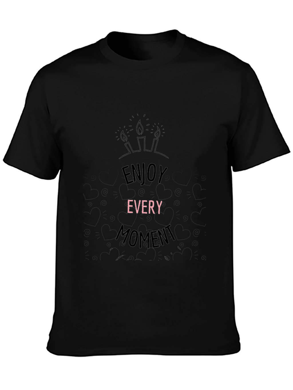 Enjoy Every Moment Black Graphic Tee
