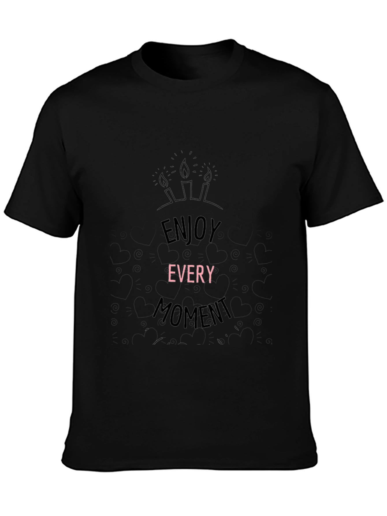 Enjoy Every Moment Black Graphic Tee